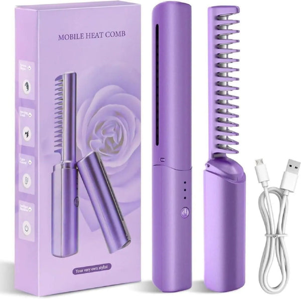 Cordless Mini Hair Straightener Right in Your Handbag, Salon-Perfect Hair !